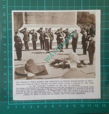 C2754) Brig JH Whalley-Kelly British Army Staff Headquarters Paris Close -1948