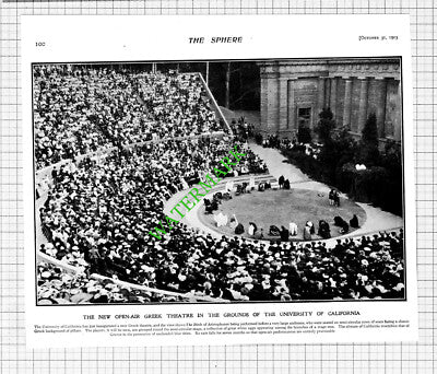 University Of California Open Air Greek Theatre - 1903 Cutting