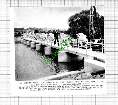 Caversham Weir Sluices Reading - 1953 Cutting