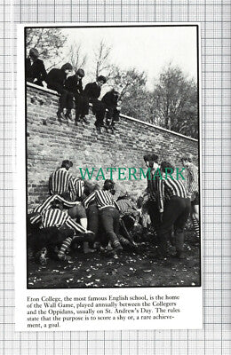 C3812) Eton College Wall Game - Paper Cutting