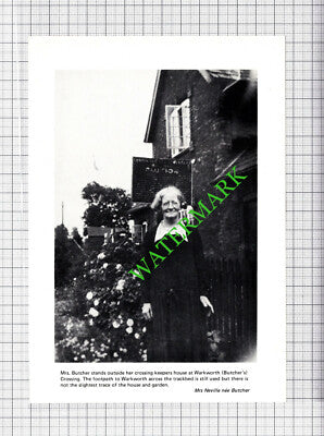 Mrs Butcher Warkworth Crossing Keepers House - c.1960's Cutting