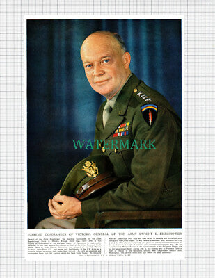 X976) Dwight D Eisenhower WW2 -1945 Clip
