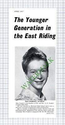 C7900) Miss Barbara Nendick Sunny Bank Hull Mackman - 1967 Cutting