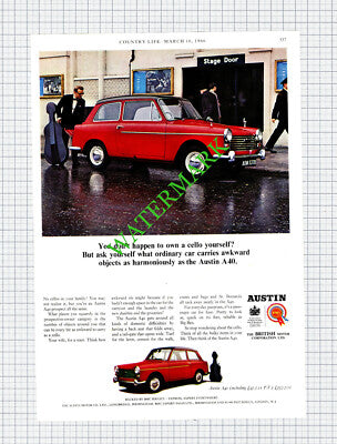 Austin A40 Car Advert - 1966 Cutting