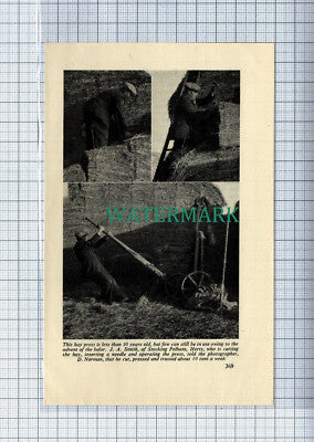 C4481) J A Smith Stocking Pelham Hertfordshire Hay Pressing - 1956 Clip