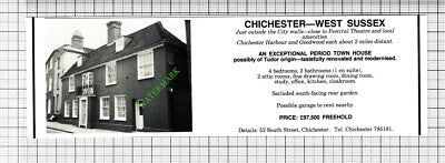 Chichester West Sussex House Sale Advert - 1980 Cutting