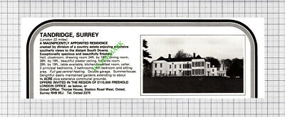 Tandridge Surrey - House Sale Advert - 1980 Cutting