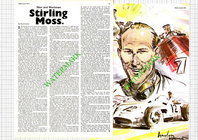 Stirling Moss Racing Driver - 1974 Article