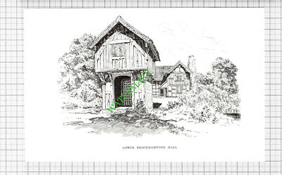 Lower Brockhampton Hall - 1980s Cutting / Print