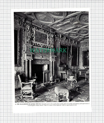 X1252) Knole House Ballroom - c.1960s Book Print