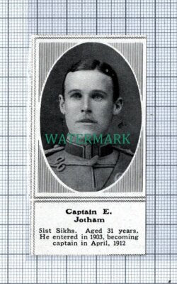 C4823) Captain E Jotham 51st Sikhs - 1915 SMALL Clip
