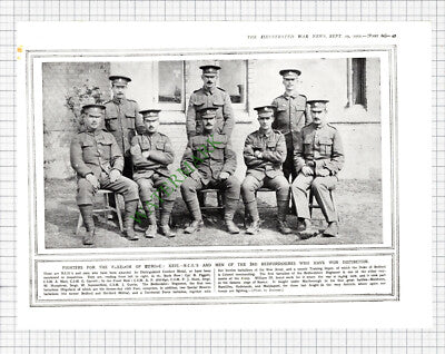 9980) 3rd Batt Bedfordshire Regiment WW1 Guerin Piggott Aldridge Mart - 1915