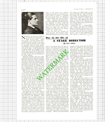 Bernard Gordon Theatre Stage Director - 1937 Article