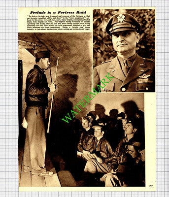 Lt Gen Ira C Eaker United States Army Eighth Force Flying Fortress -1943 Cutting