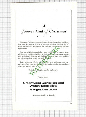 Greenwood Jewellers Leeds Advert - 1970 Cutting