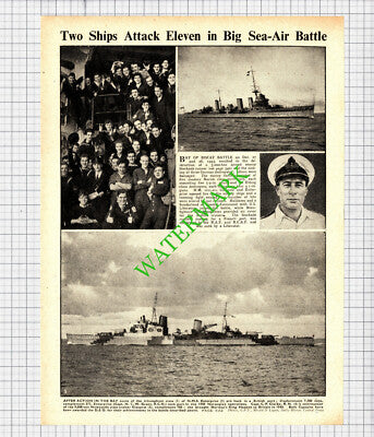 Bay Of Biscay HM Glasgow Enterprise Capt TW Grant CP Clarke - 1944 Cutting