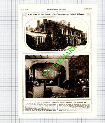 Westgate House Beckenham Red Cross World War One WW1 - 1916 Cutting / Print