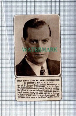 C4299) Mr G P Jooste South African Ambassador 1954 Clip