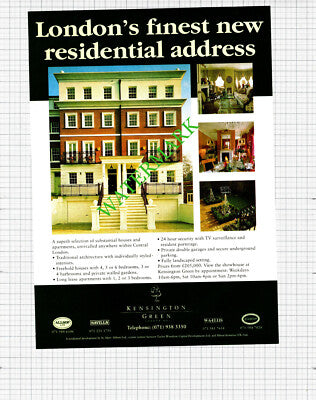 Kensington Green London House Sale Advert - 1991 Cutting