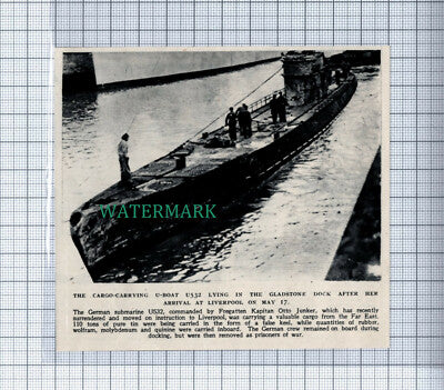 C4932) U Boat German Submarine U532 Junker Gladstone Dock - 1945 Clip
