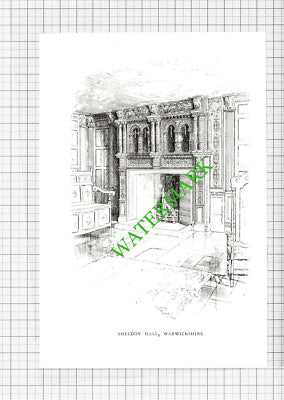 Sheldon Hall Warwickshire - 1980s Cutting