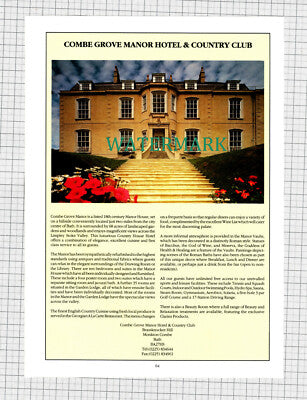 (8696) Combe House Manor Hotel Monkton Combe Bath - c.1990s Cutting