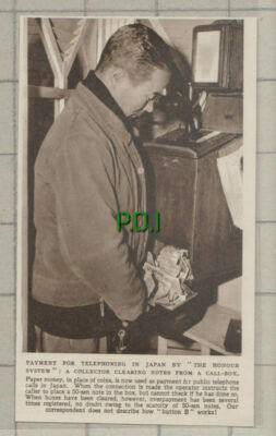 C997) Honesty Pay Phones In Japan - 1948 Cutting