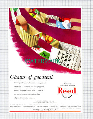(X284) Reed Paper Group ADVERT - 1954 Cutting / Print