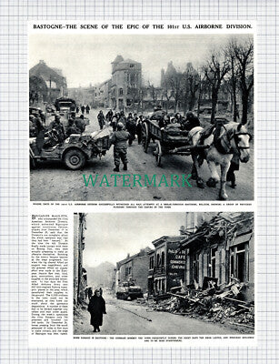 X939) 101st American Airborne Division At Bastogne McAuliffe - 1945 Clip
