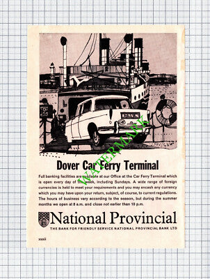 National Provincial Dover Car Ferry Terminal Advert - 1965 Cutting
