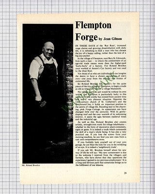 8778) Flempton Bury St Edmunds Roland Brookes Blacksmith - 1971 Cutting