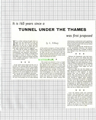 5598) Tunnel Under The Thames R Dodd - 1966 Cutting