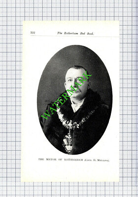 Coun D Mullins Mayor Of Rotherham - 1910 Small Cutting