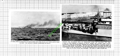 Aircraft Carrier Ship INDOMITABLE Explosion - 1953 Cutting