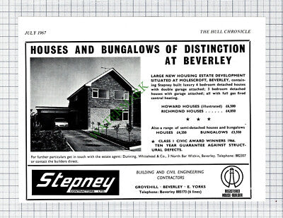 Molescroft Beverley Yorkshire Housing Estate Advert - 1967 Cutting
