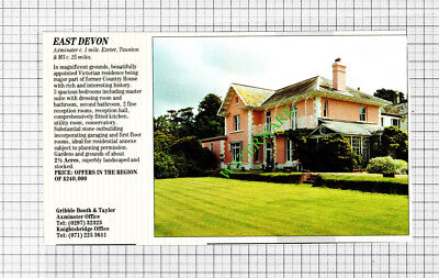 Axminster Devon House Sale Advert - 1991 Cutting