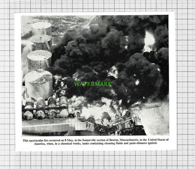 C4245) Somerville Boston Chemical Works Fire - c.1963 Cutting