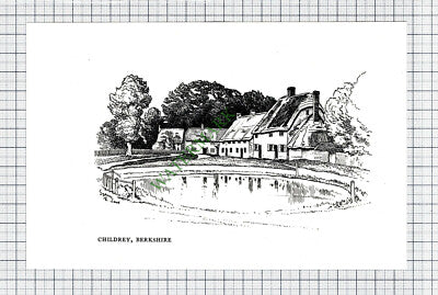C7830) Dinton Buckinghamshire / Childrey Berkshire - c.1980s Cutting