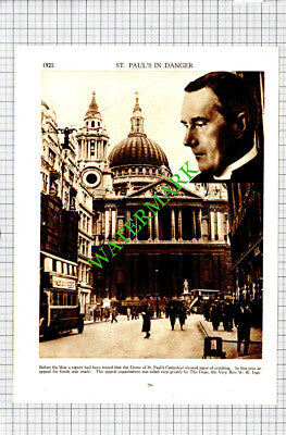 The Very Rev W R Inge St Paul's Cathedral Appeal - 1930s Cutting / Print