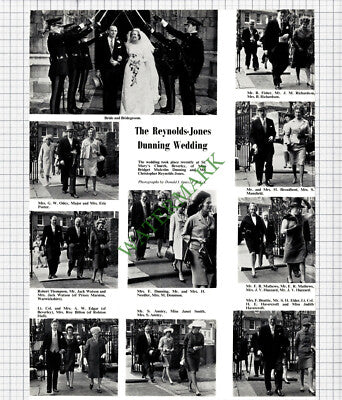 9613) Reynold-Jones Dunning Wedding Havercroft Odey Huzzard Anstey 1967 Cutting