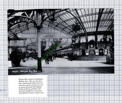 9932) Wemyss Bay Railway Station - 1990s Cutting / Print