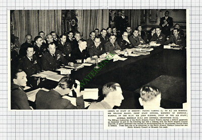North Atlantic Treaty Sir John Slessor Admiral Sherman Gruenther - 1950 Cutting
