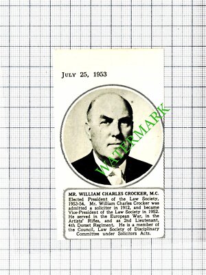 Mr William Charles Crocker - 1953 Small Cutting