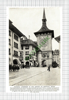 Berne Switzerland - c.1920s Cutting / Print