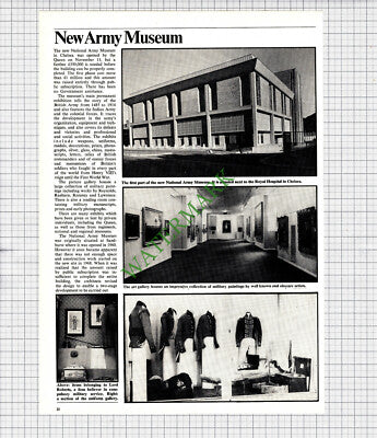 National Army Museum Chelsea London - 1971 Article