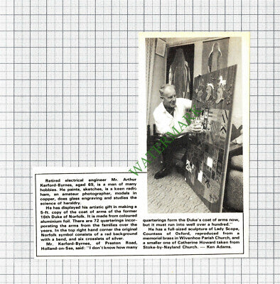 Mr Arthur Kerford-Byrnes Holland-on-Sea Essex - 1975 Cutting