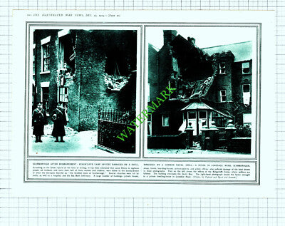 Scarborough Bombardment World War One Kingscliffe Camp Lonsdale Rd -1914 Cutting