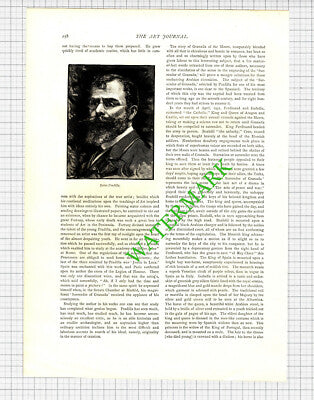 Pradilla Artist Painter Laureate Of Spain - 1891 Article