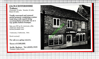 Tetbury Gloucestershire Number One Sale Advert - 1988 Cutting