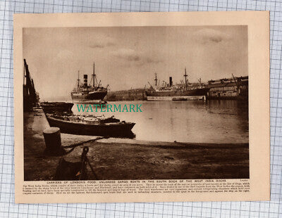 (8737) West India Docks London - c.1925 Book Print